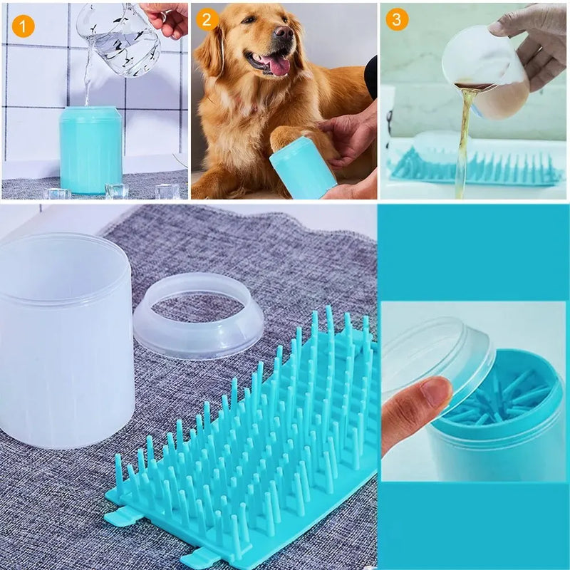 Limpador de Patas com Cerdas de Silicone