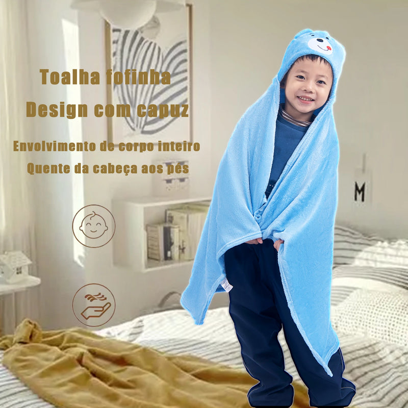 Toalha Infantil Com Capuz Divertida